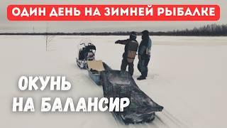 Один день на зимней рыбалке. Ловля окуня на балансир.