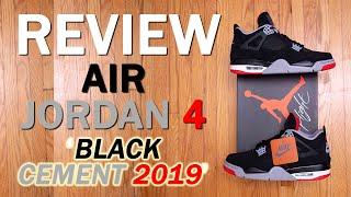 Nike Air logo looks off-centered? || Air Jordan 4 Black Cement/Bred 2019 Review and On Feet