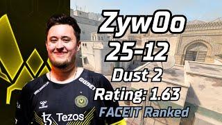 ZywOo (25-12) (Dust2) | FACEIT Ranked | May 18, 2024 #cs2 #pov