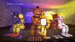 [SFM]Faded Freddy x Chica Bonnie x Toy chica Foxy x Mangle