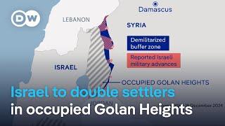 Airstrikes kill 10 in Gaza as Israel advances into Golan's demilitarized buffer zone | DW News