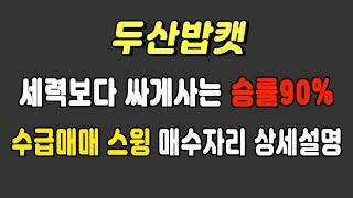 【두산밥캣】 세력보다 싸게 잡는 승률 90퍼 자리, 수급매매 스윙 핵심 포인트