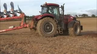 Case IH 230 CVX Puma`s with 7 furrow kevereland plough and 4m Lemken Solitair drill part two