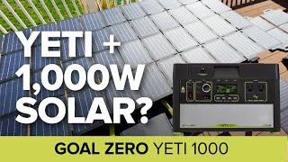 1,000 watts of solar panels charging a Goal Zero Yeti 1000: what is the max solar input?