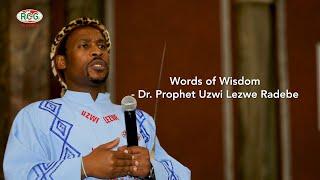 Words of Wisdom by Dr. Prophet Uzwi Lezwe Radebe - Guard Your Spirit (With Subtitles)