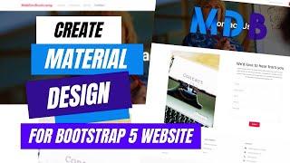 How to Make a Website using Material Design for Bootstrap 5 | PART 4