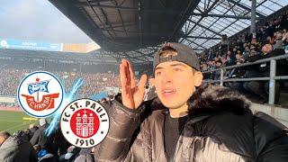 ST.PAULI bleibt UNGESCHLAGEN ‍️ +Choreo (Skandal?) | HANSA ROSTOCK vs ST.PAULI | Stadionvlog