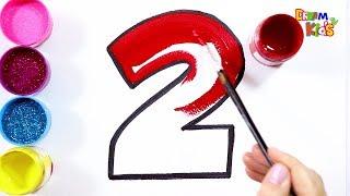 English numbers for kids | الأرقام الإنجليزية للأطفال من 1 الى 10 | تعليم الالوان