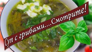 Суп с грибами. Суп с шампиньонами рецепт