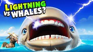 Crazy GOAT Uses OVERPOWERED Lightning Powers on The Mega Whale! - Goat Simulator 3