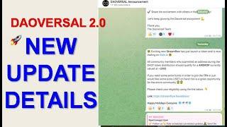 Doaversal 2.0New Update  | Update Check Now | Daoversal Official Annoucement  | #ourindiantechnology