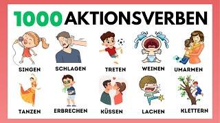 1000 Aktionsverben | Häufige Aktionsverben auf Deutsch | Teil 1 | Deutscher Wortschatz mit Bild