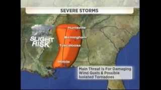 Severe storms expected down south including Huntsville 3-22-2012