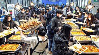 3,000 guests visit every day! Amazing Korean buffet masters collection / Korean street food