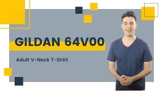 Gildan 64V00 Adult V-Neck T-Shirt | BlankApparel.ca