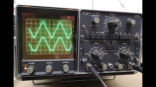 Philips PM3233 oscilloscope 2ch dual beam 10MHz test teardown