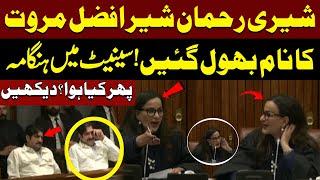 Must Watch | Sherry Rehman Senate Ijlas Me Sher Afzal Marwat Ka Naam Bhool Gayen | Pakistan News