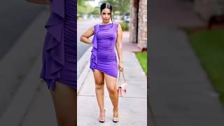 Purple dress main character energy  #CurvyStyle #dress