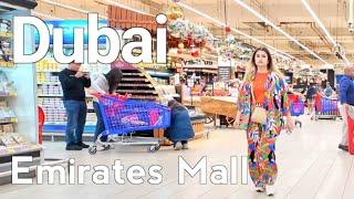 Dubai [4K] Mall of the Emirates : Luxury Shopping & Festive Decor Walking Tour 