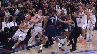 Aaron Gordon chases James Harden to fight after shove and refs call 6 techs 