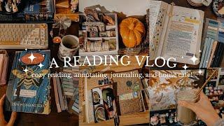 a reading vlog  books, journaling, home cafe 