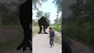 Big Dinosaur chase T-Rex attack part 202 #trending #dinosaur #vfx #youtube #shorts