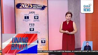 2025 Philippine Holidays | Unang Balita