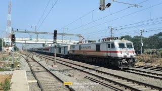 Erode WAP7 with Shrigangangar - Kochuveli Weekly Express Thrashing Bhestan At 130.