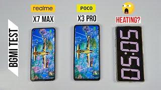 Poco X3 Pro vs Realme X7 Max Pubg Test, Heating and Battery Test | Shocking Results 