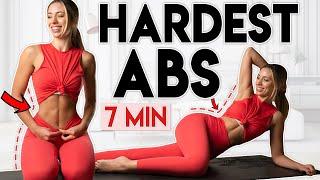 HARDEST FULL ABS EXERCISES  Belly Fat Burn & Tone | 7 min Workout