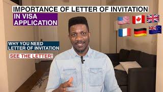 Letter of Invitation is important in Visa Application