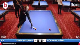 SEMİH SAYGINER vs GÖKMEN ÇETİNEL | 21.BİLARDOMAX HANDİKAPLI 3 BANT BİLARDO LİGİ 3 cushion billiards