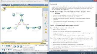 CCNA2 6.2.2.4 Packet Tracer Configuring IPv4 Static and Default Routes