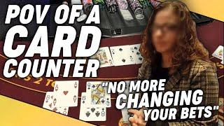 Casino says "You cant change your bet" to prevent card counting - POV Hidden Camera Blackjack