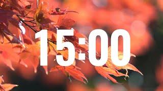 15 Minute Fall Timer with Relaxing Piano Music | Autumn Focus & Relaxation