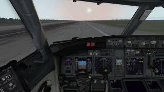 Авиа испытания: Взлёт одним двигателем самолета Boeing 737-800 на режиме Взлетный. Take-off 1 engine