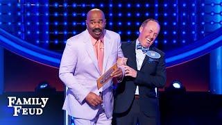 Slippery Fast Money answer finishes Steve Harvey!!