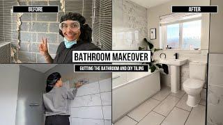 BATHROOM MAKEOVER | WALL COLLAPSED & DIY TILING | Shade Shannon