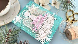 Shimmering Angel Holiday Card | Papertrey Ink Build-An-Angel