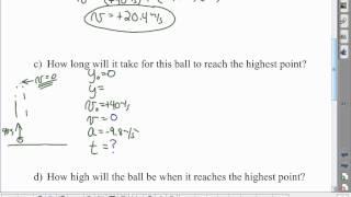 1-D Kinematics: Basic free fall example problems