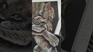 Материнство ️#shortvideo #art #artist #painting  #portrait #oilpastel #arts #animals #shorts