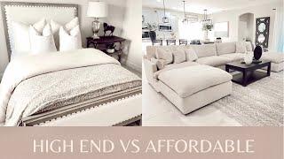 HIGH END VS AFFORDABLE FURNITURE & DECOR | HOW TO GET THE LOOK FOR LESS | RESTORATION HARDWARE DUPES