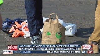 Local church group helps clean up east Bakersfield