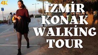 Izmir 2023 | Konak Beach Walking Tour | 4k Uhd 60 fps