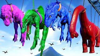 TRex vs Stegosaurus Breakout & Fight Jurassic World Evolution Dinosaurs Fighting Tyrannosaurus Rex