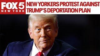 New Yorkers protest against Trump's deportation plan