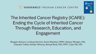 An Overview of the Inherited Cancer Registry (ICARE)