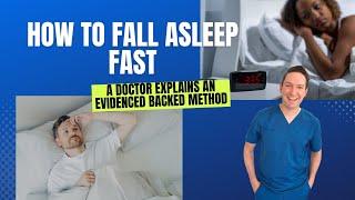 Doctor explains the BEST WAY to FALL ASLEEP FAST when your mind doesn't want you to #sleep #hack