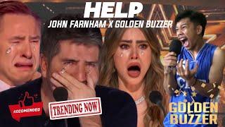 Golden Buzzer | Filipino boy makes all the judges cry with his amazing voice on John Farnham Song