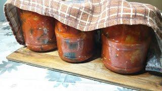 Баклажаны в томате на зиму. Очень вкусная консервация.